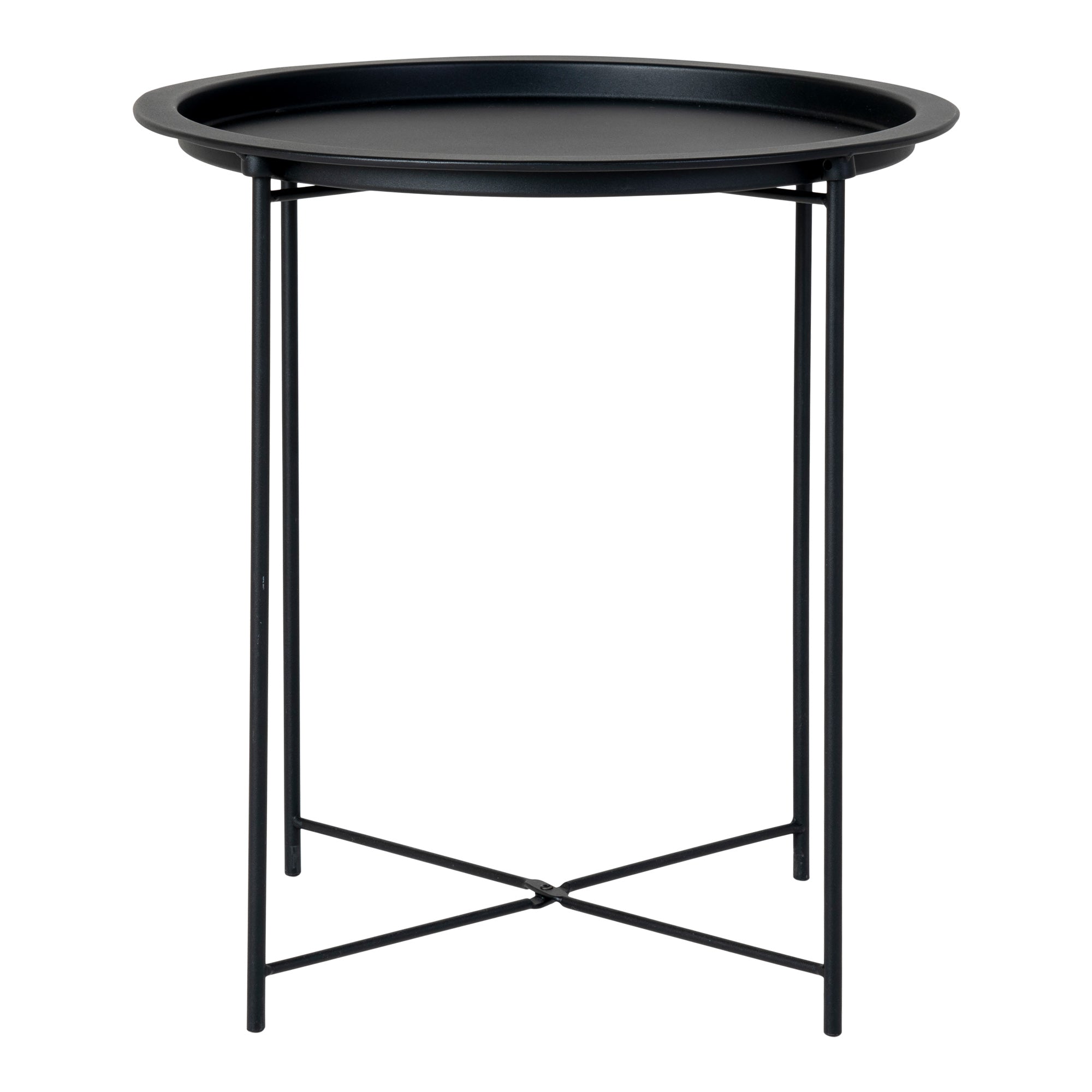 Bastia Hjørnebord - Sort pulverlakeret stål Ø47 cm 1 Bastia Hjørnebord - Sort pulverlakeret stål Ø47 cm
