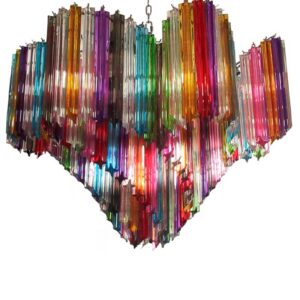 Murano Lysekrone - 200 prismer - Multi Krom patineret
