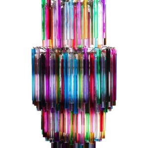 Murano Lysekrone - 242 prismer - Multi Krom blank