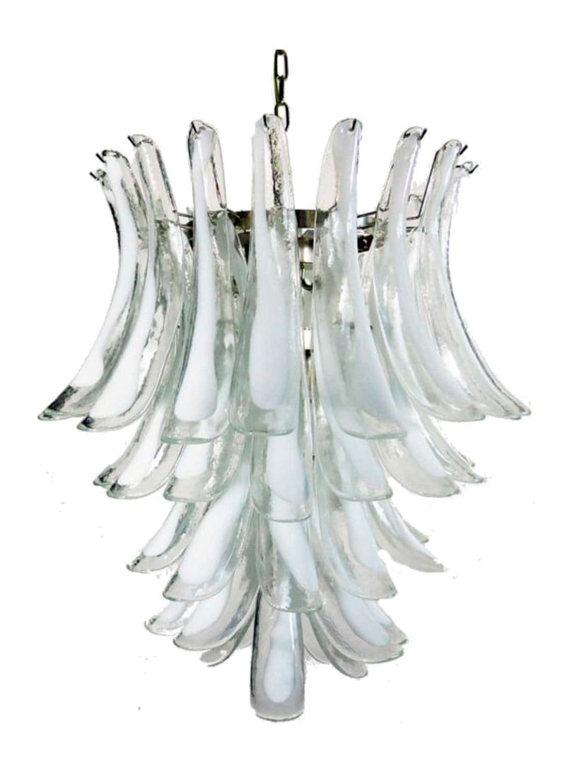 Murano Lysekrone - 52 Kronblade - Klar Krom blank 1 Murano Lysekrone - 52 Kronblade - Klar Krom blank