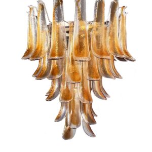 Murano Lysekrone - 52 Kronblade - Rav Krom patineret