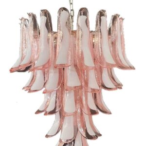 Murano Lysekrone - 52 Kronblade - Rosa Krom blank