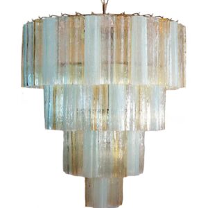Murano Lysekrone - 78 tuber - Multi Krom patineret