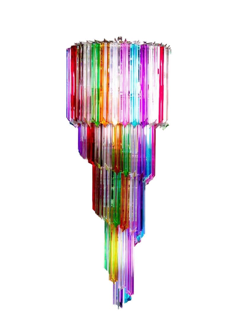 Murano Lysekrone - Spiral - 86 prismer - Multi Krom blank 1 Murano Lysekrone - Spiral - 86 prismer - Multi Krom blank
