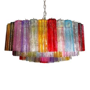 Murano lysekrone - 101 Tuber - Multi Krom blank