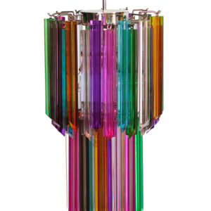 Murano lysekrone - 46 prismer - Multi Krom blank