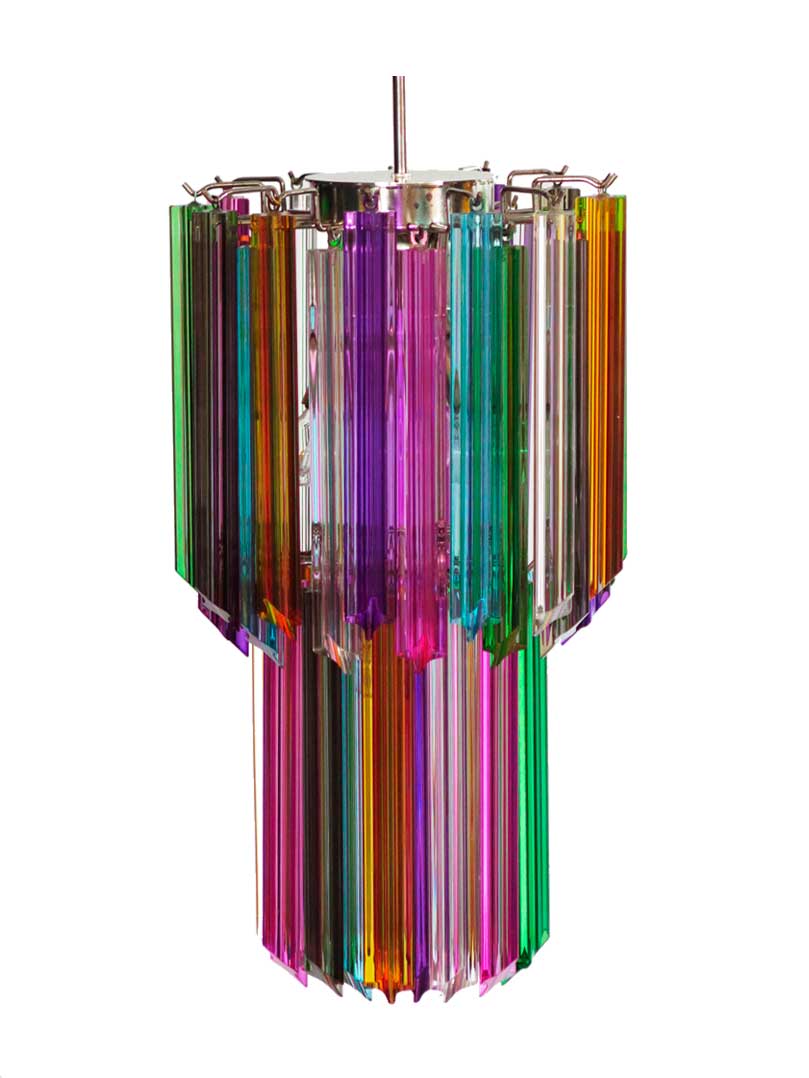 Murano lysekrone - 46 prismer - Multi Krom blank 1 Murano lysekrone - 46 prismer - Multi Krom blank