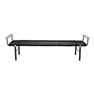 Bloomingville - Mundo Bænk, Metal/træ, Sort 50x175 cm