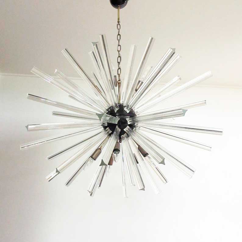 Murano Lysekrone - Sputnik - 50 prismer - klar 1 Murano Lysekrone - Sputnik - 50 prismer - klar