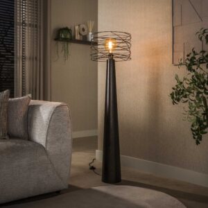 Curly - Gulvlampe i urban brun metal Levering uden pære