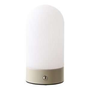 House Nordic - Ashford Bordlampe - genopladelig, metal/PE, beige/hvid