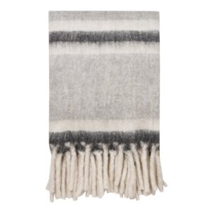 House Nordic - Carmel Plaid - uld mix, grå/hvid, 130x170 cm