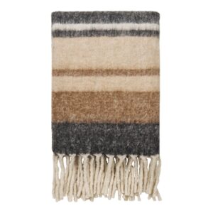 House Nordic - Carmel Plaid - uld mix, sort/brun, 130x170 cm