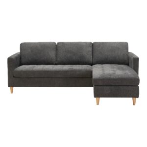 House Nordic - Firenze Sofa - mørkegrå med natur træben