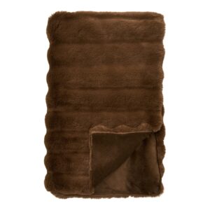 House Nordic - Galena Plaid - imiteret pels, brun, 130x180 cm