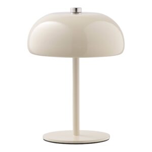 House Nordic - Margate Bordlampe - genopladelig, metal, beige, ø13 cm