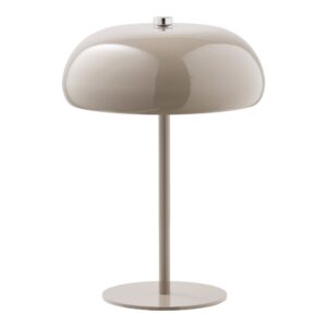 House Nordic - Margate Bordlampe - genopladelig, metal, taupe, ø16 cm