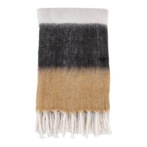 House Nordic - Sintra Plaid - sort/hvid/brun, 130x170 cm
