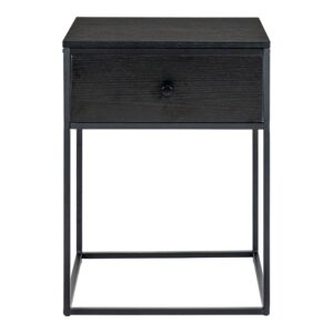 House Nordic - Vita Hjørnebord - 1 skuffe, sort, sort stel, 40x40x55 cm