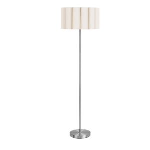 House Nordic - Watton Gulvlampe - stål/linen, grå/beige