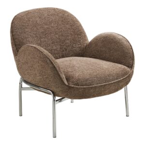 House Nordic - Zomba Loungestol - brun, krom ben
