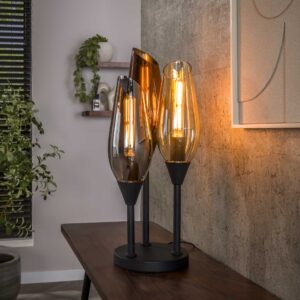 Kubo - Bordlampe med tre forskellige farvede glaskupler Levering uden pære