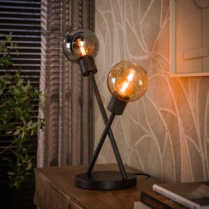 Maxus - Bordlampe med to forskellige glaskupler Levering uden pære
