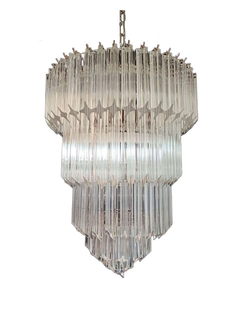 Murano Lysekrone 112 prismer Klar Krom blank 1 Murano Lysekrone - 112 prismer - Klar Krom blank