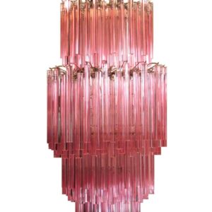Murano Lysekrone - 242 prismer - Rosa Krom blank