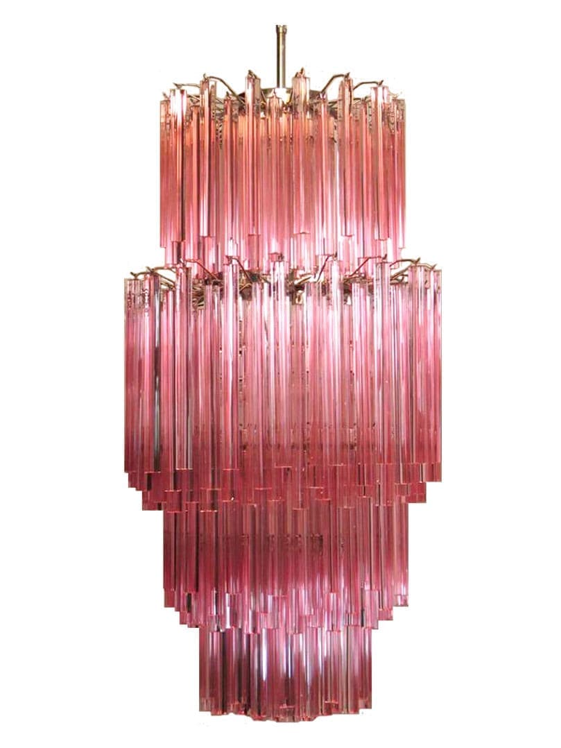 Murano Lysekrone 242 prismer Rosa Krom blank 1 Murano Lysekrone - 242 prismer - Rosa Krom blank