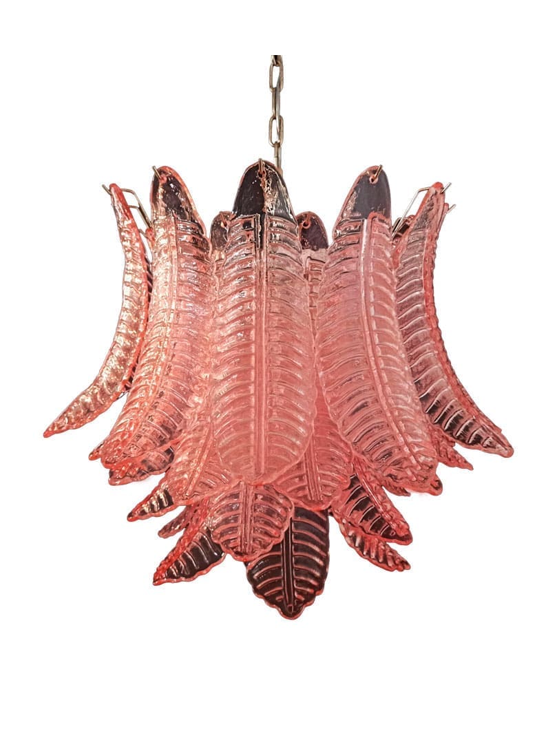 Murano Lysekrone 36 glasblade Rosa Krom blank 1 Murano Lysekrone - 36 glasblade - Rosa Krom blank