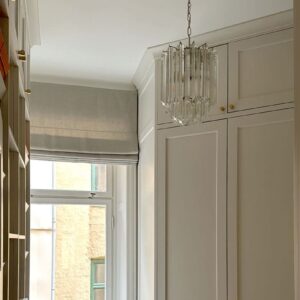 Murano Lysekrone - 47 prismer - Klar Krom blank