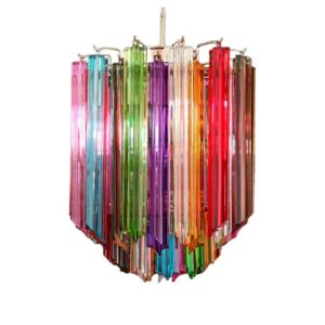 Murano Lysekrone - 47 prismer - Multi Krom blank