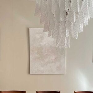 Murano Lysekrone - 50 Rondini - Graniglia - Klar Krom blank