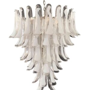 Murano Lysekrone - 75 Kronblade - Klar Krom blank