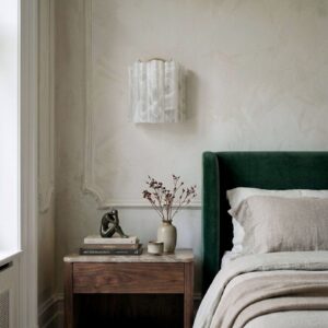 Murano Væglampe 5 Tuber Hvid alabaster Krom blank