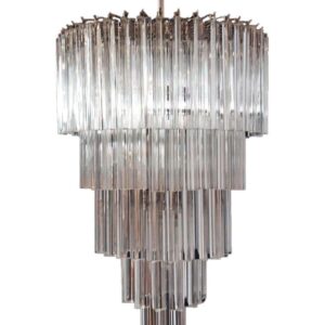 Murano lysekrone - 111 prismer - Klar Krom blank