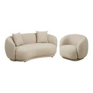 House Nordic - Hawkes Sæt - 2,5 personers sofa og loungestol, sand