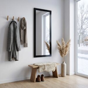 Looks - spejl 90 X 38 cm Røget eg