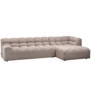 WOOOD - Allure Chaiselong Sofa Højre i Grovvævet Melange - Brun 324 cm