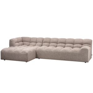 WOOOD - Allure Chaiselong Sofa Venstre i Grovvævet Melange - Brun 324 cm