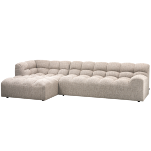 WOOOD - Allure Chaiselong Sofa Venstre i Grovvævet Melange - Natur 324 cm